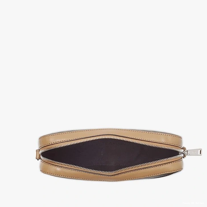 Cheap HOT Case Black Compact Motif FF Brown Camera Fendi In Fabric 0716